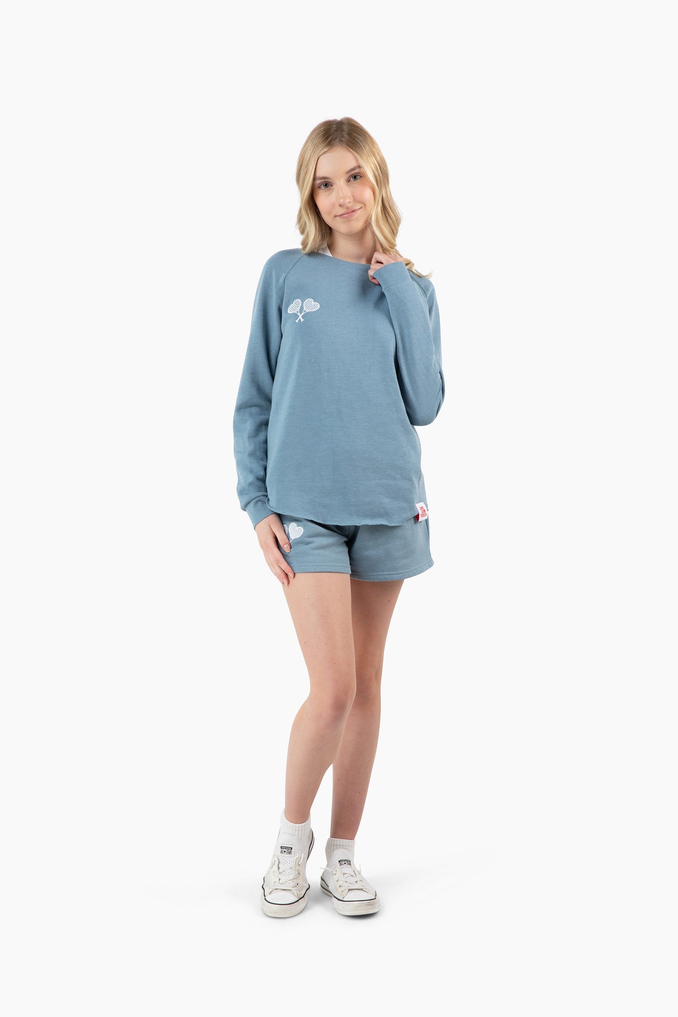 Love All Tennis Womens Courtney Lightweight Wash Sweatshirt
