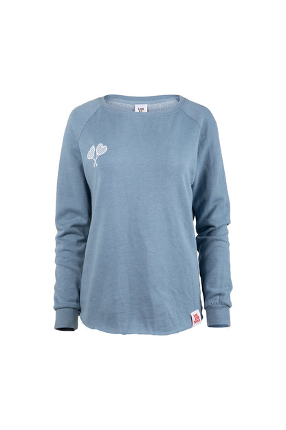 Love All Tennis Womens Courtney Lightweight Wash Sweatshirt
