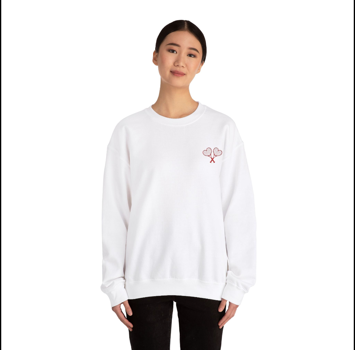 Love All Tennis Adult Embroidered Crewneck Sweatshirt