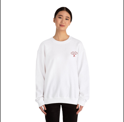 Love All Tennis Adult Embroidered Crewneck Sweatshirt